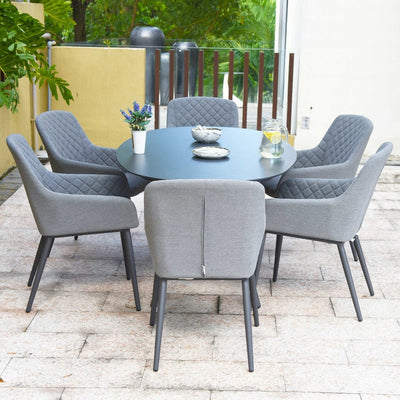 Maze Outdoors Zest 6 Seat Oval Dining Set / Flanelle House of Isabella UK