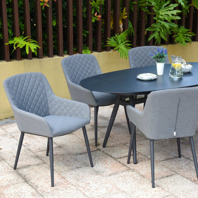 Maze Outdoors Zest 6 Seat Oval Dining Set / Flanelle House of Isabella UK