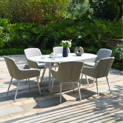 Maze Outdoors Zest 6 Seat Oval Dining Set / Lead Chine House of Isabella UK