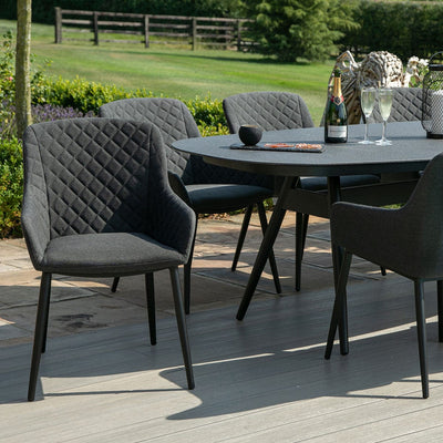 Maze Outdoors Zest 8 Seat Oval Dining Set / Charcoal House of Isabella UK