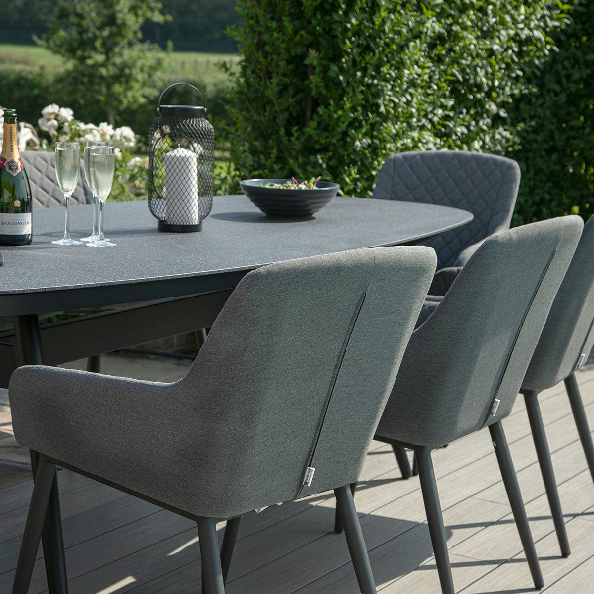 Maze Outdoors Zest 8 Seat Oval Dining Set / Flanelle House of Isabella UK