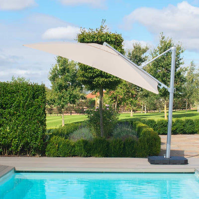 Maze Outdoors Zeus LED 3.5M Round Cantilever Parasol / Beige House of Isabella UK