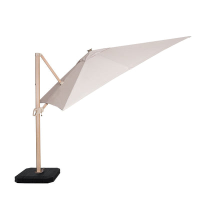 Maze Outdoors Zeus LED 3x3M Square Wood Effect Cantilever Parasol / Beige House of Isabella UK