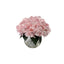 Medium Faux Dusky Pink Hydrangeas Floral Arrangement in Fishbowl Vase