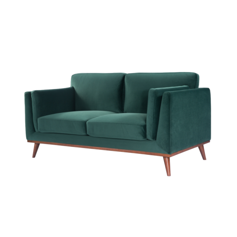 Mickey 2 Seat Sofa- Emerald Green