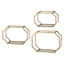 Lindee Gold Wall Shelves S/3