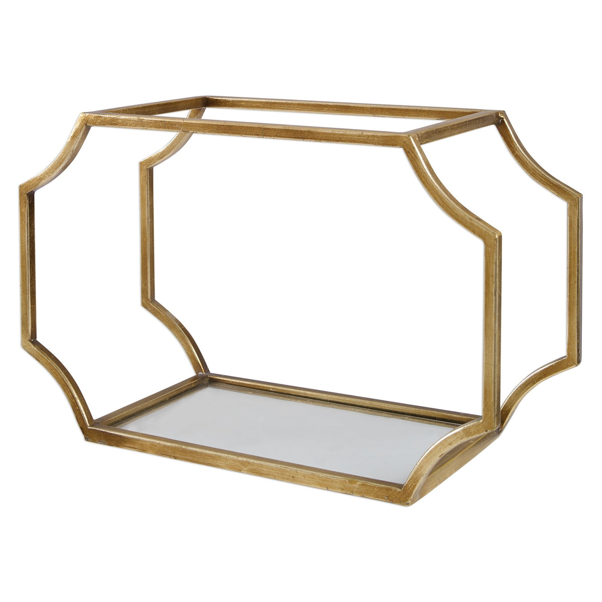 Lindee Gold Wall Shelves S/3