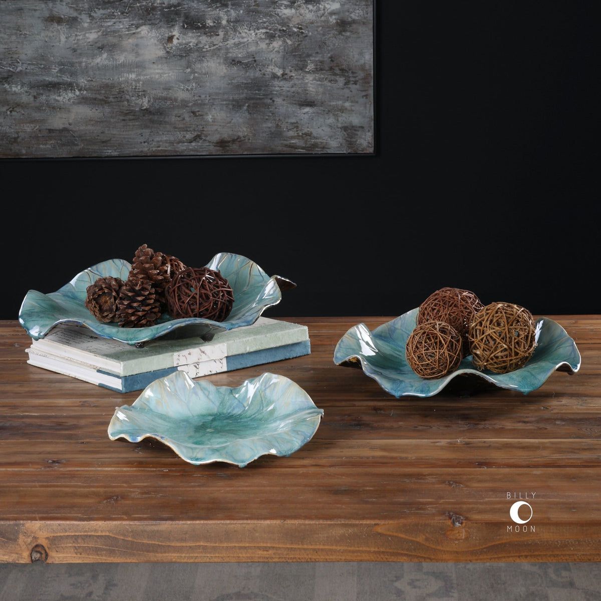 Abella Ceramic Wall-Mounted Bowls - Set of 3