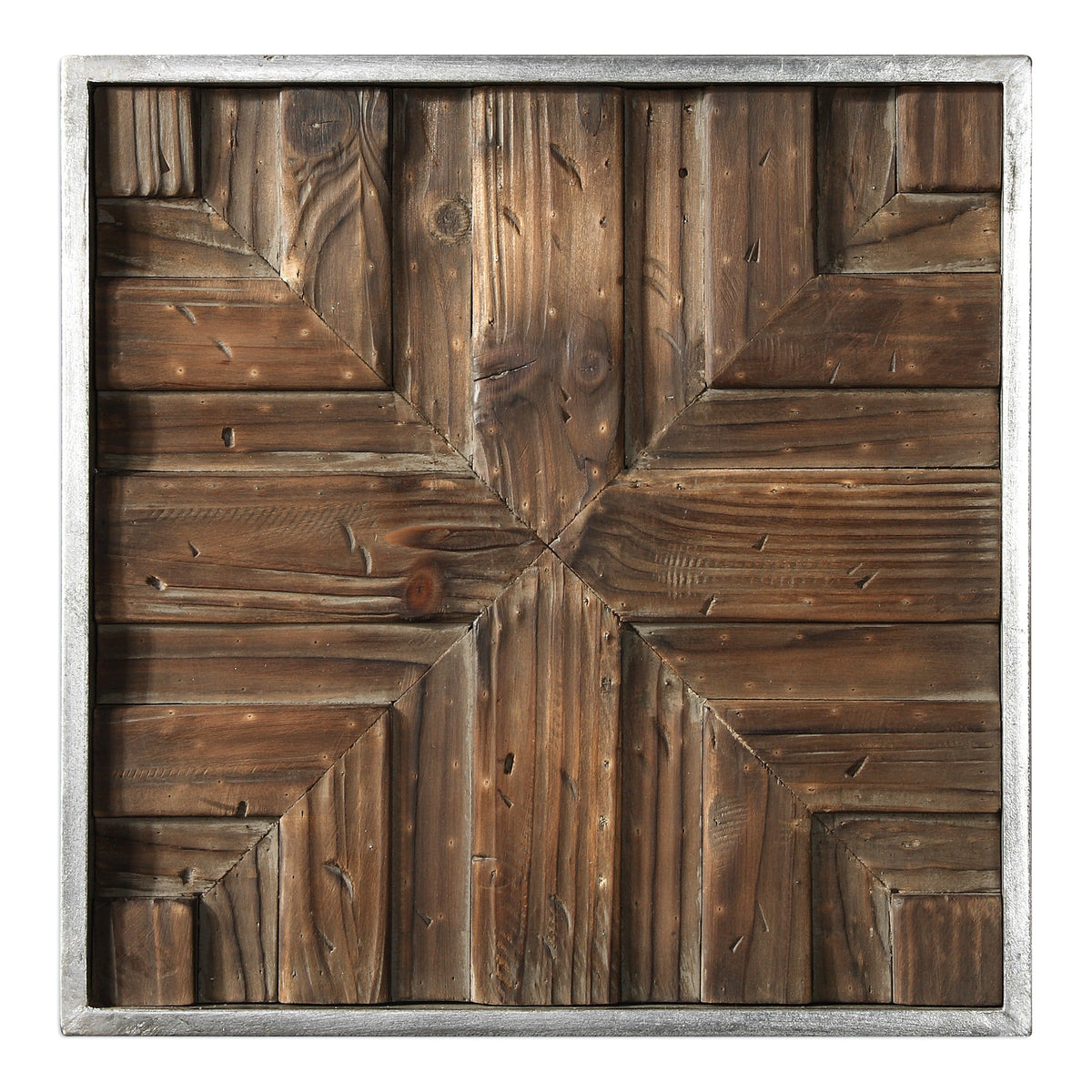 Bryndle Rustic Wooden Squares - Set of 9