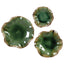 Abella Ceramic Wall-Mounted Bowls in Green - Set of 3