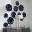 Abella Ceramic Wall-Mounted Bowls in Blue - Set of 3