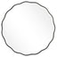 Aneta Black Round Mirror