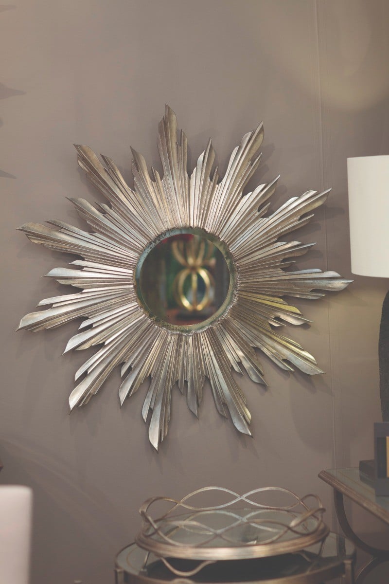 Round Tray Interlaced in Eglomise - Silver