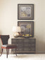 Large Chest of Drawers 1930s in Anthracite Shagreen - Silver
