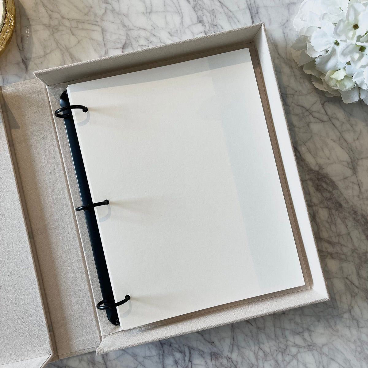 'Moments that Matter the Most' Beige & Gold Luxury Photo Album