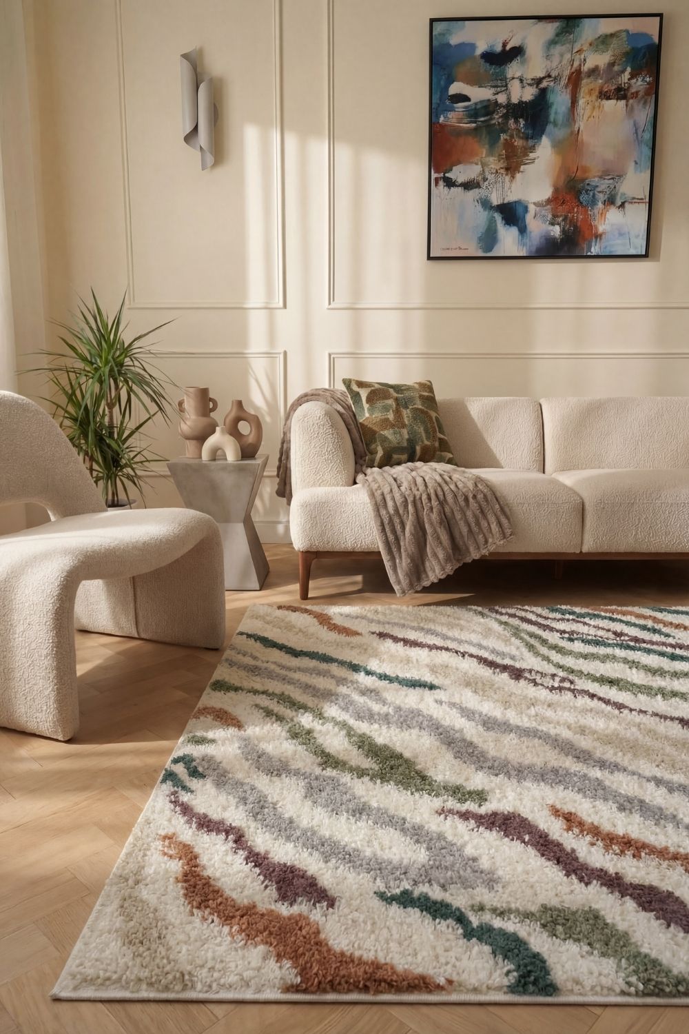 Moodi Shaggy Multicolour Tidecrest Rug