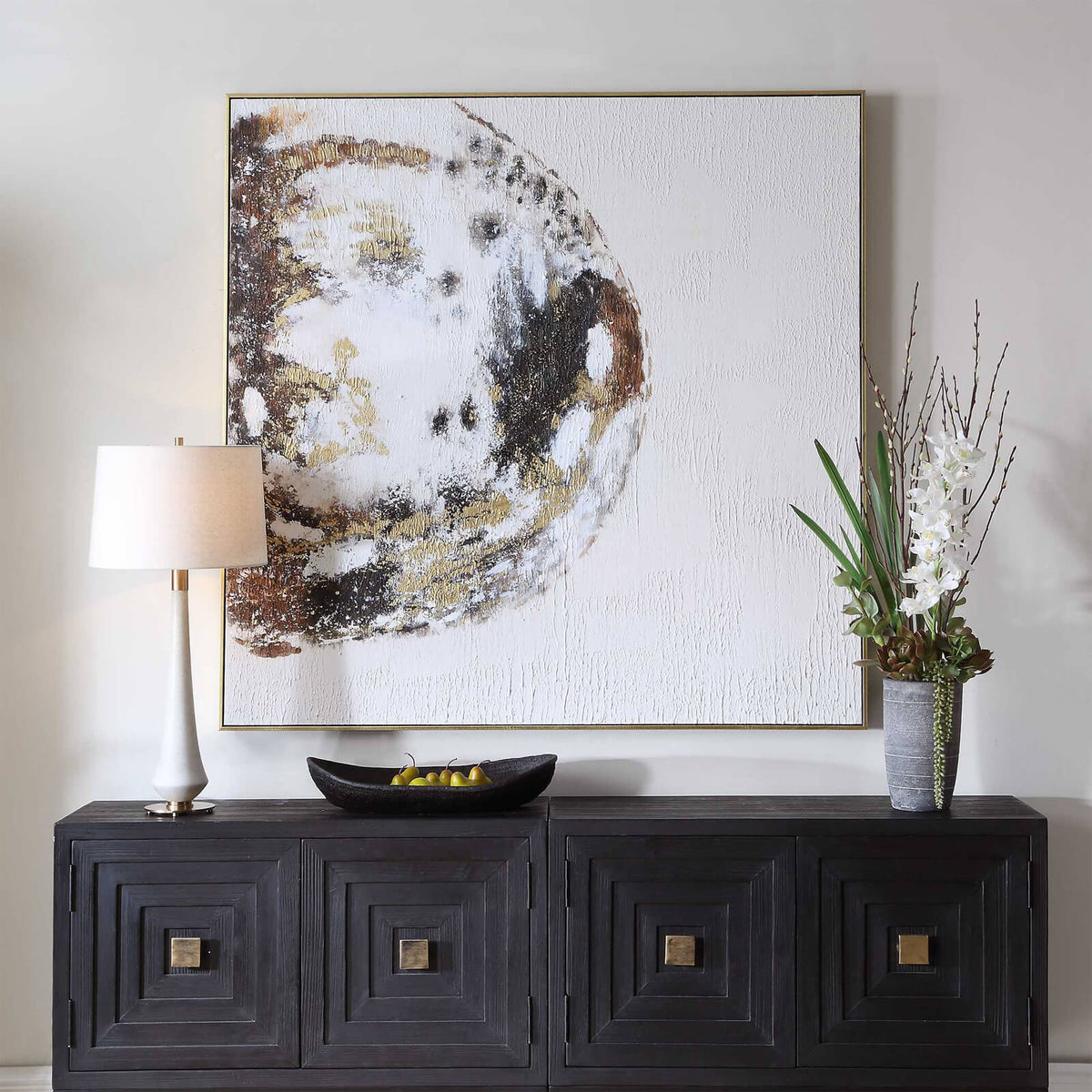 Moon Landing Hand Painted Abstract Art