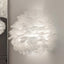 Natasha White Feather Wall Light