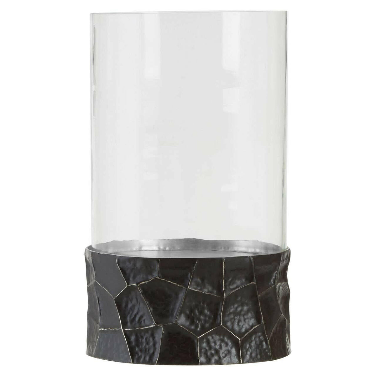 Akola Large Hurricane Hammered Candle Holder.