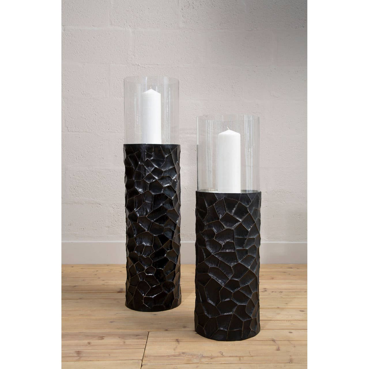 Akola Small Floor Standing Hurricane Candle Holder.