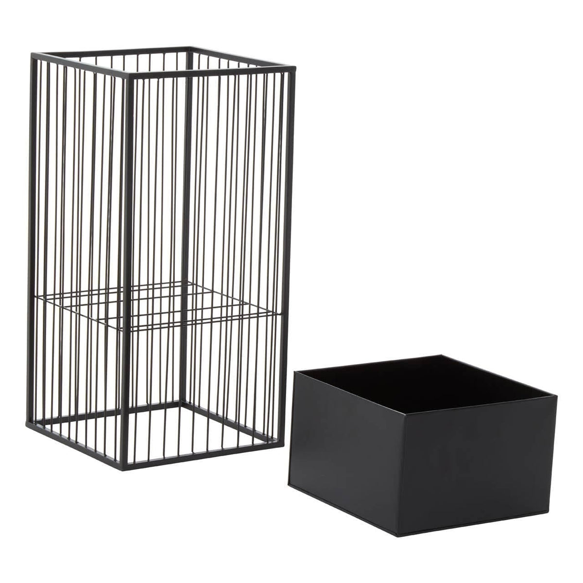 Alden Black Floor Standing Planter.