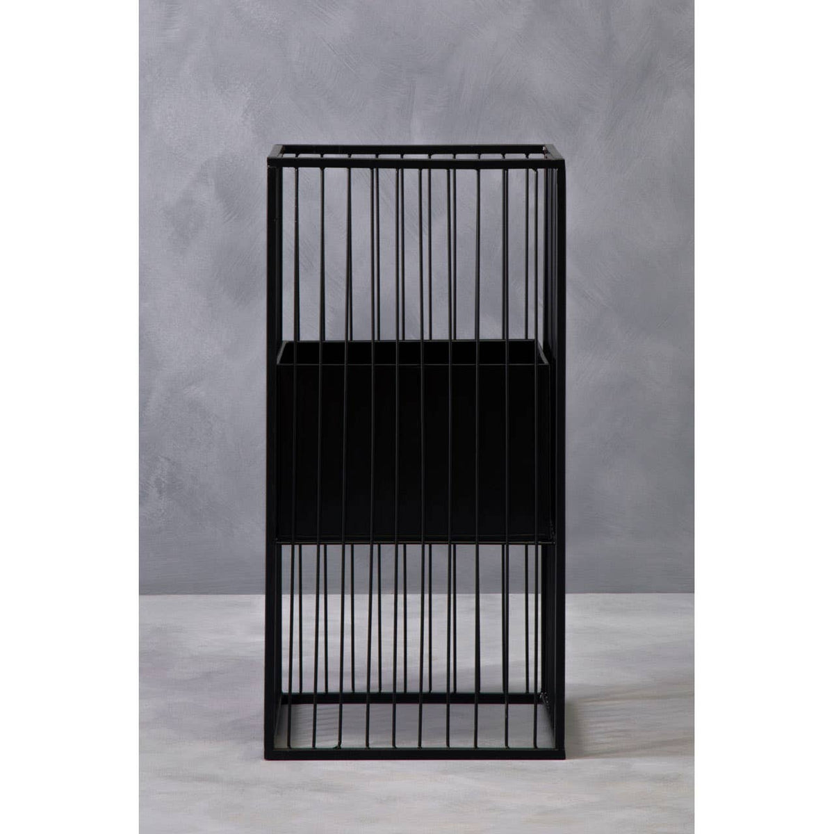 Alden Black Floor Standing Planter.