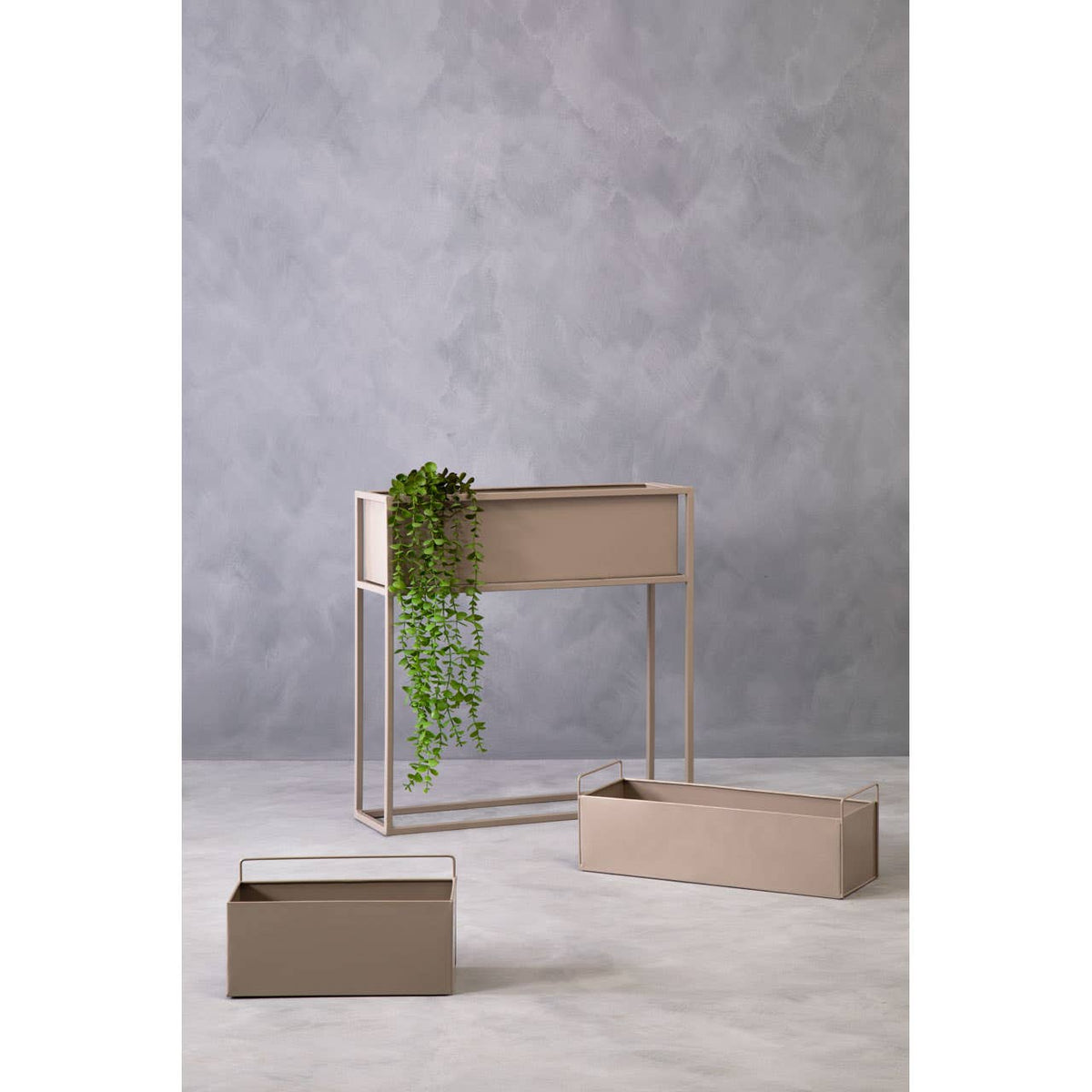 Asher Grey Floor Standing Plant Box.
