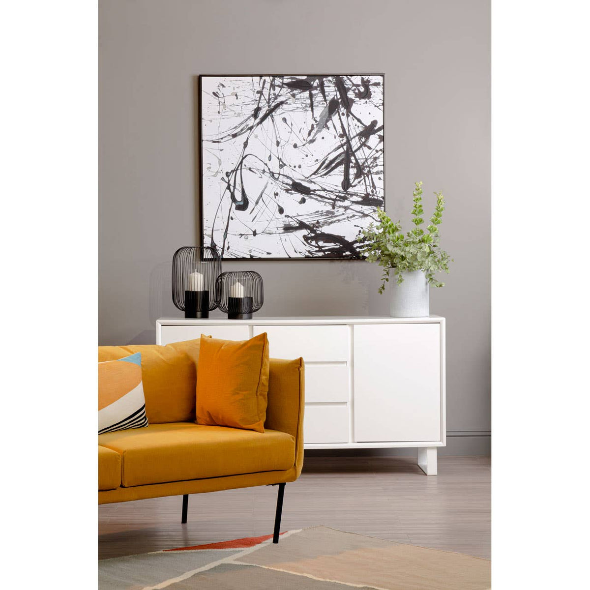Astratto Black / White Wall Art.