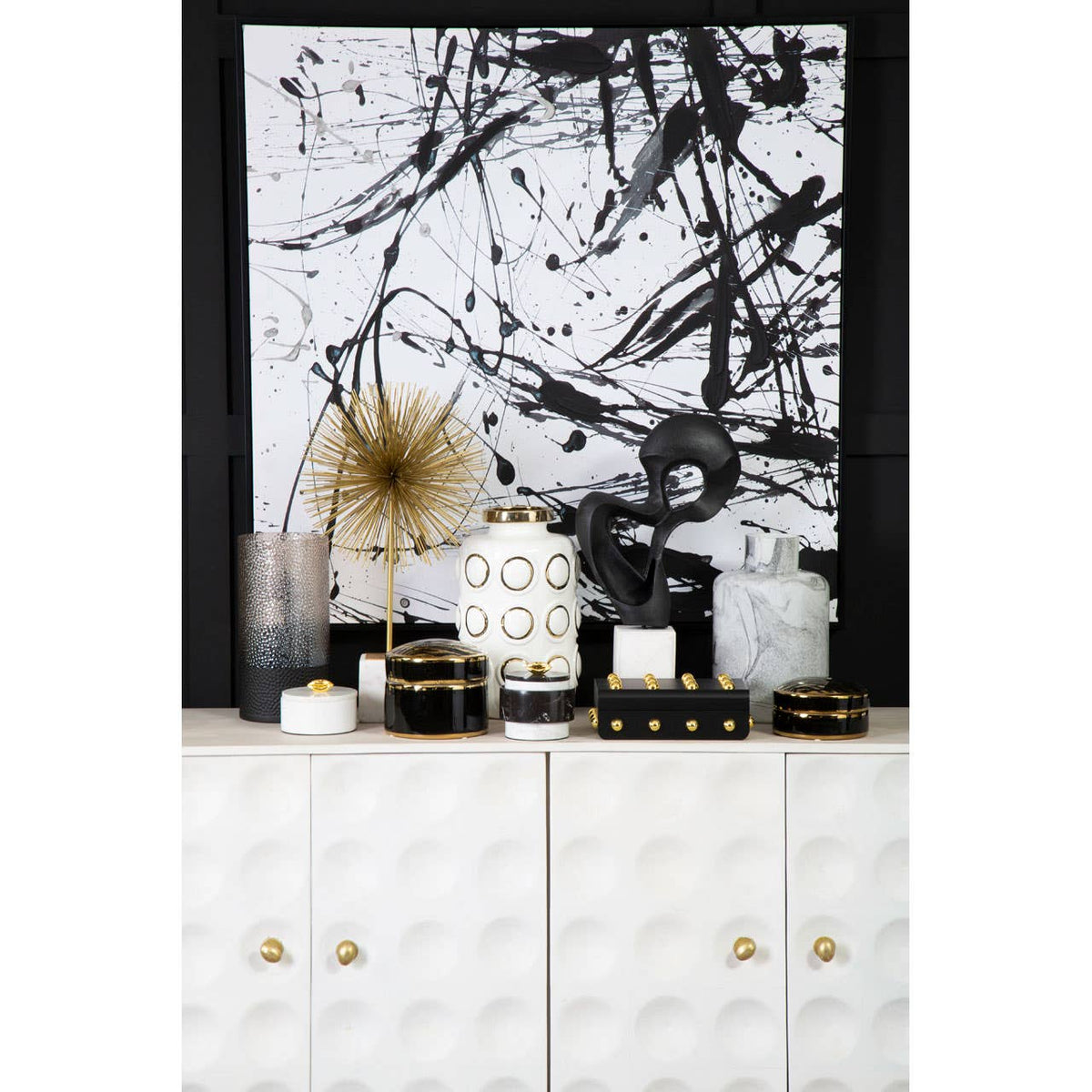 Astratto Black / White Wall Art.