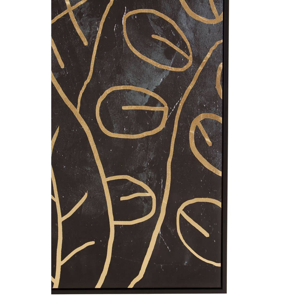 Astratto Canvas Black And Gold Wall Art.