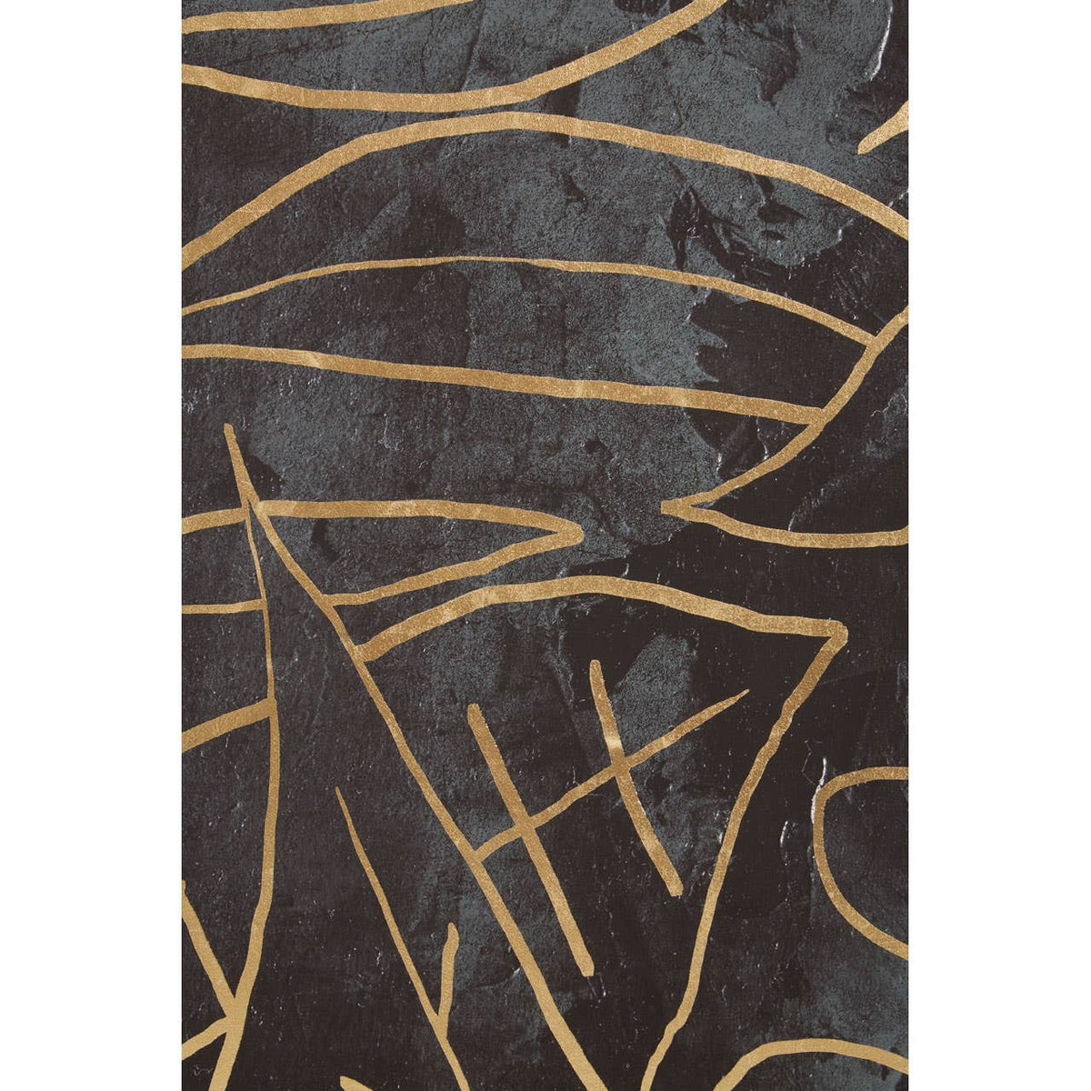 Astratto Canvas Black And Gold Wall Art.