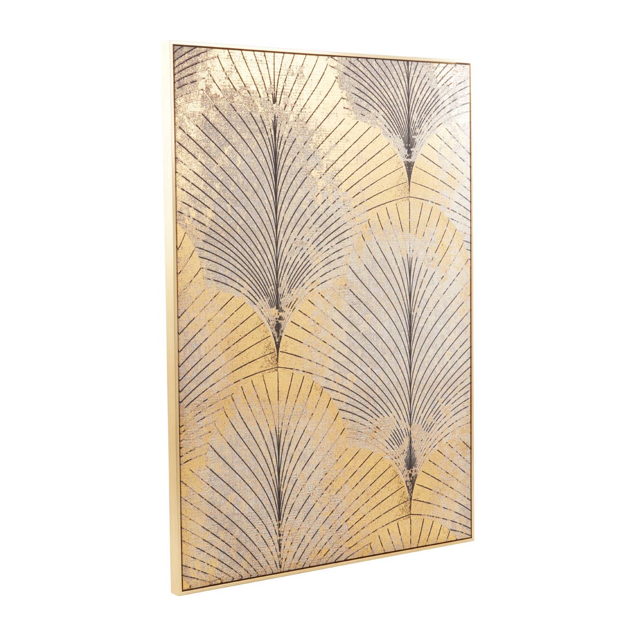 Noosa & Co. Accessories Astratto Canvas Grey And Gold Finish Wall Art House of Isabella UK