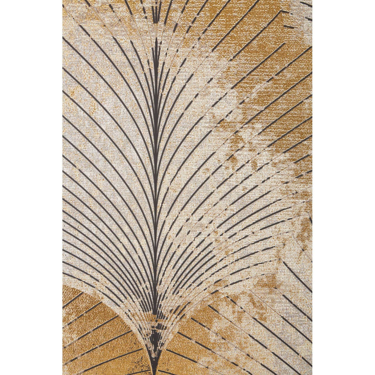 Astratto Canvas Grey And Gold Finish Wall Art.