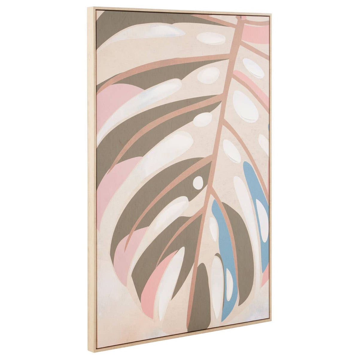 Astratto Canvas Leaf Design Wall Art.