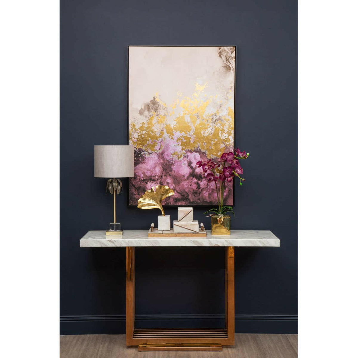 Astratto Cream / Mauve Wall Art.