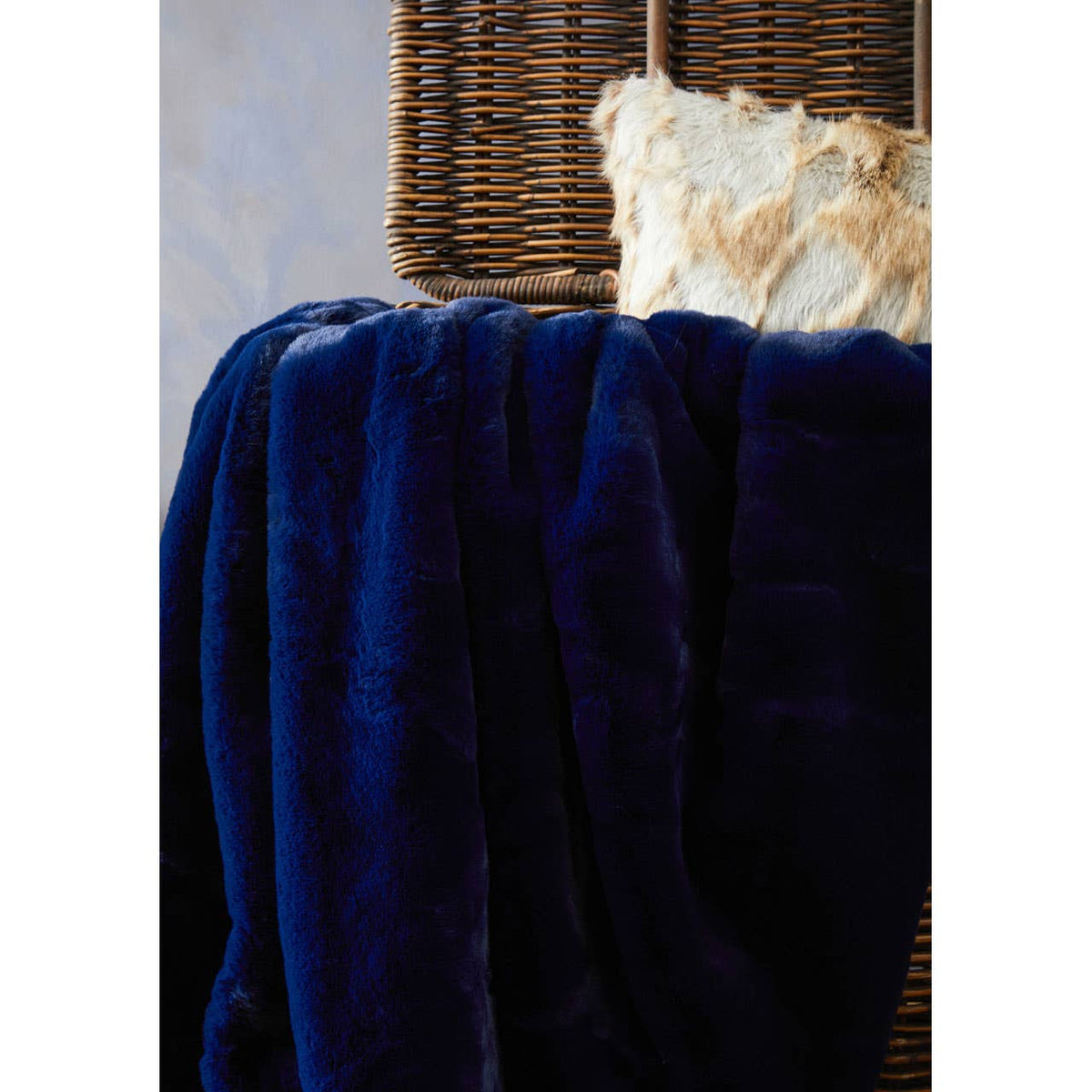 Bosie Lamina Navy Blue Throw.