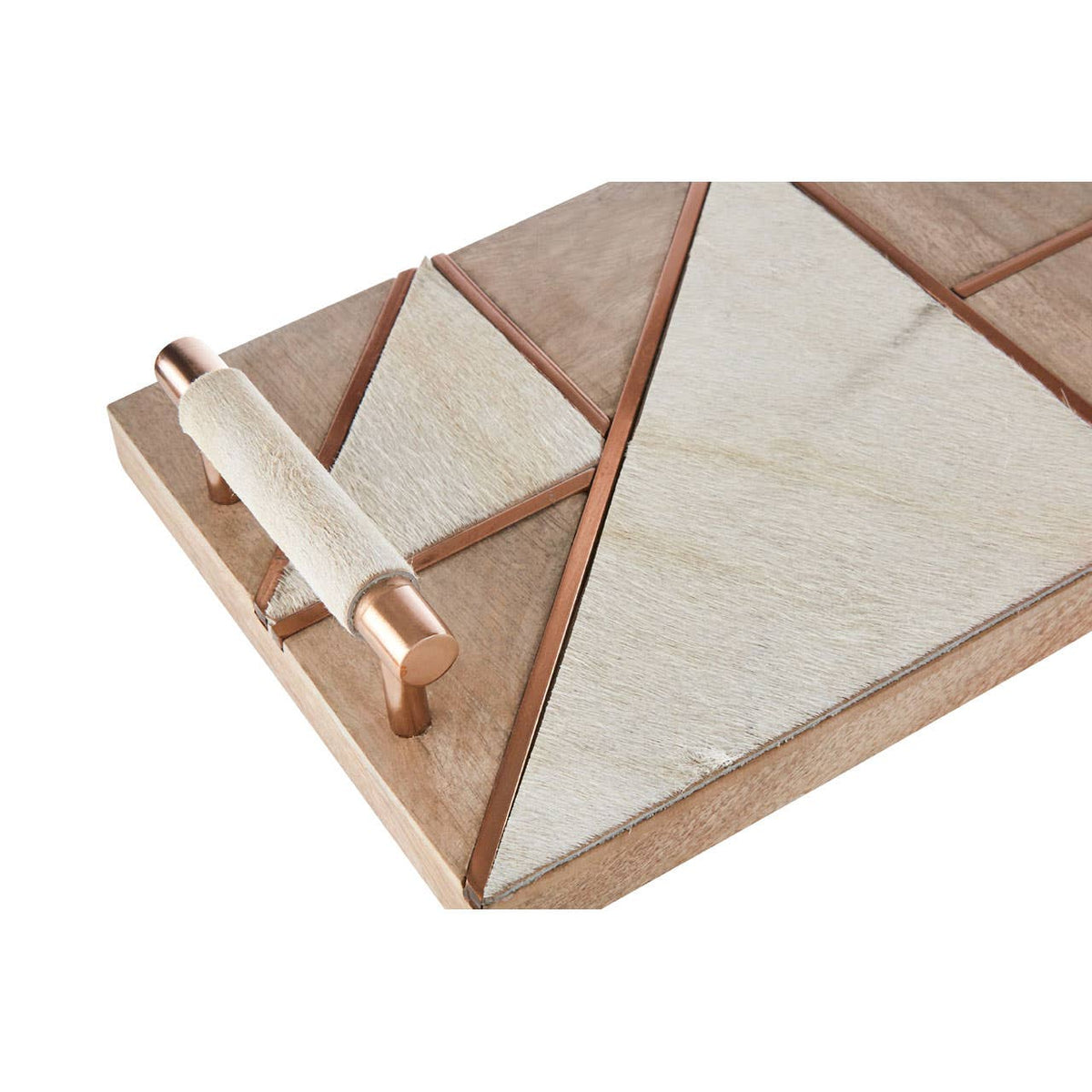 Bowerbird Cowhide / Wood Tray.