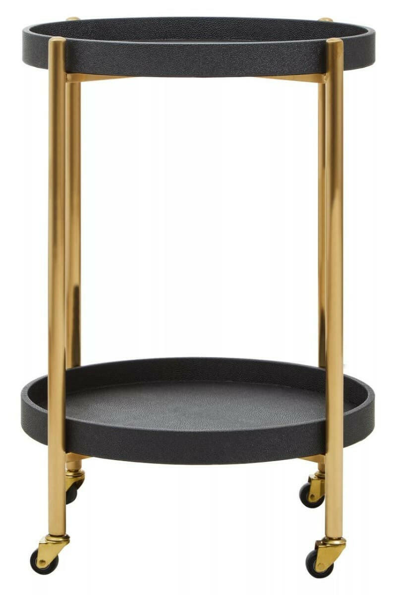 Cardoba Two Tier Black Tray Table.