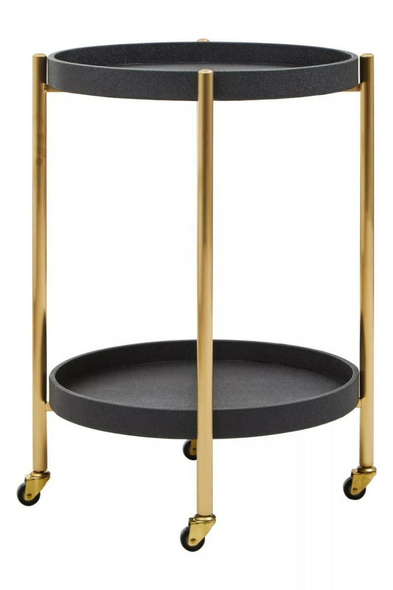 Cardoba Two Tier Black Tray Table.