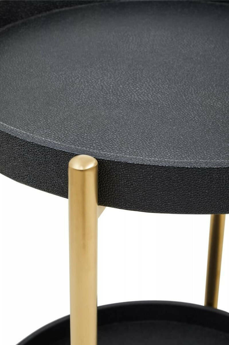 Cardoba Two Tier Black Tray Table.