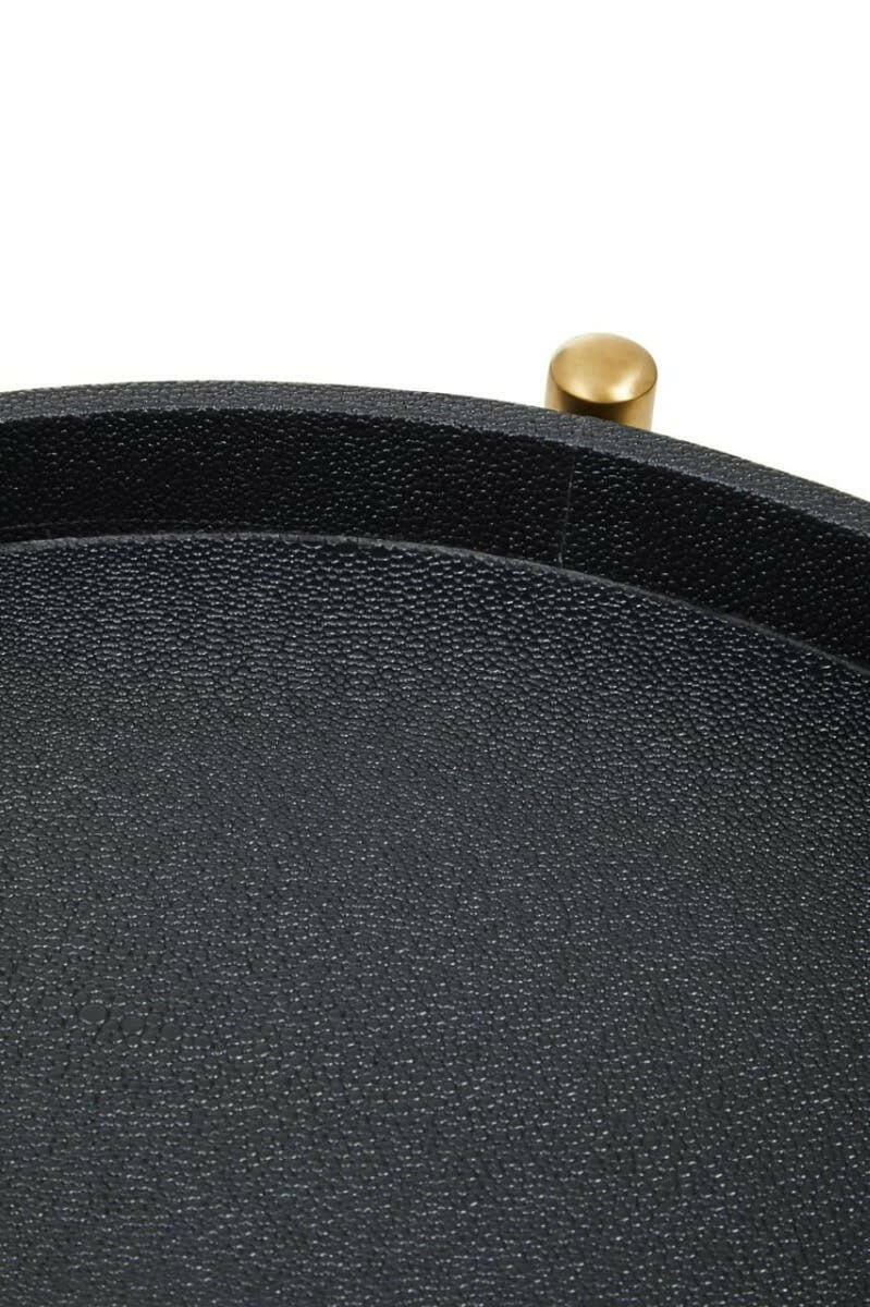 Cardoba Two Tier Black Tray Table.