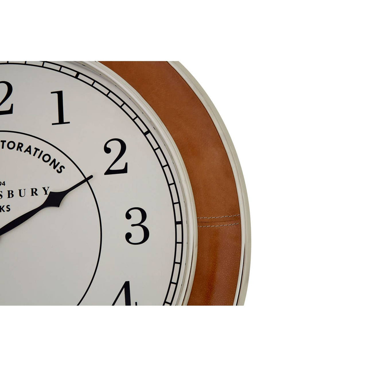 Churchill Tan Genuine Leather Wall Clock.