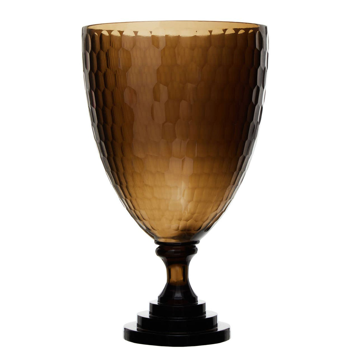 Cortina Medium Honeycomb Glass Candle Holder.