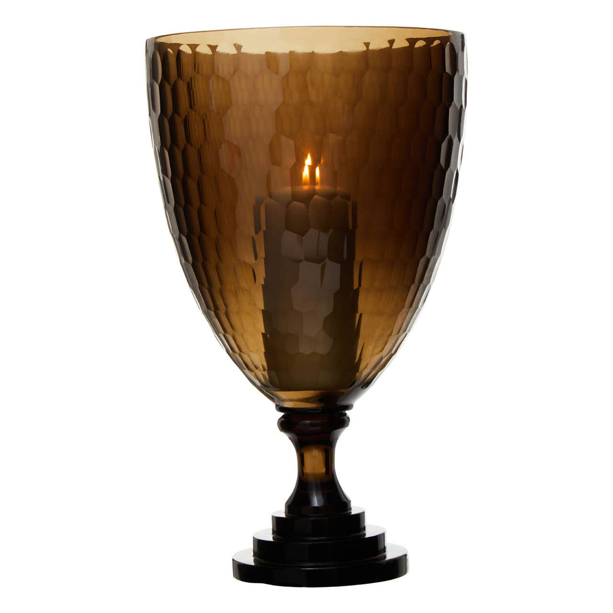 Cortina Medium Honeycomb Glass Candle Holder.