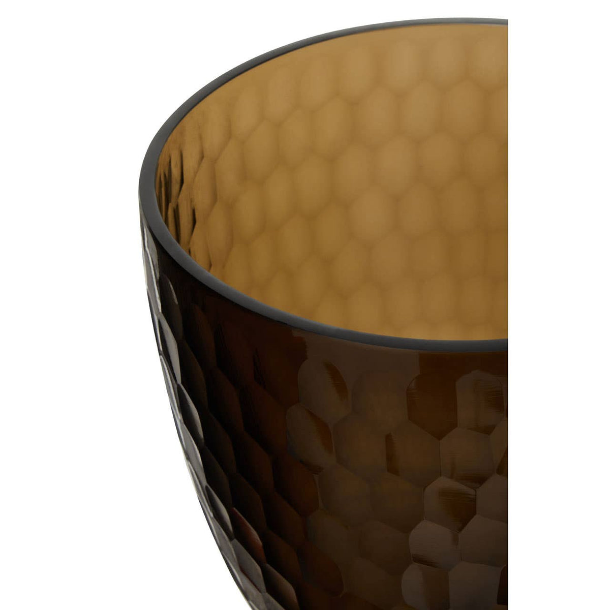 Cortina Medium Honeycomb Glass Candle Holder.