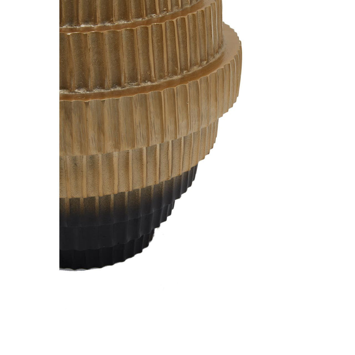 Deomali Large Ombre Gold And Black Vase.
