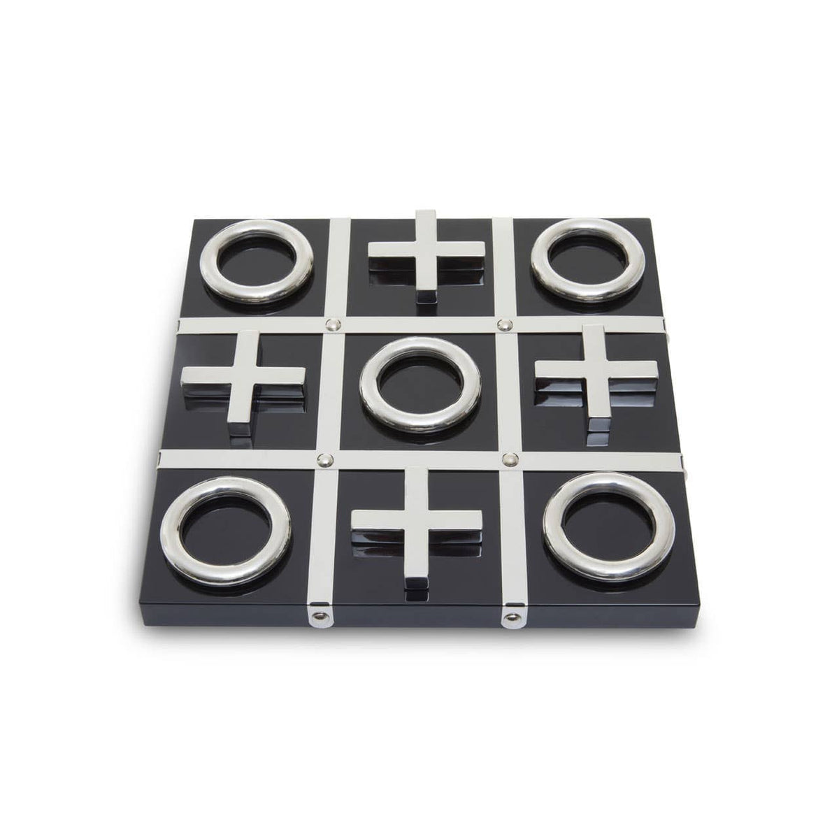 Flos Black And Silver Tic Tac Toe Game.