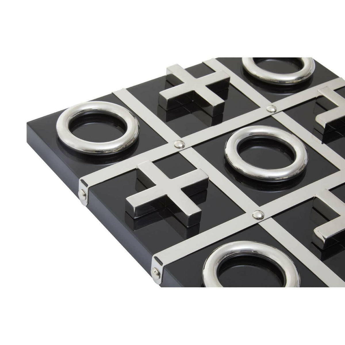 Flos Black And Silver Tic Tac Toe Game.