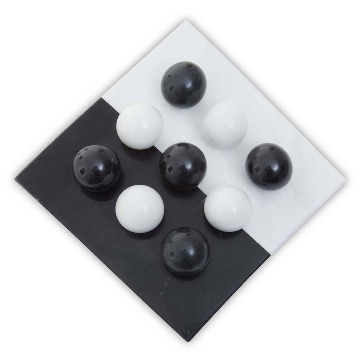 Flos Black And White Tic Tac Toe Marble Game.