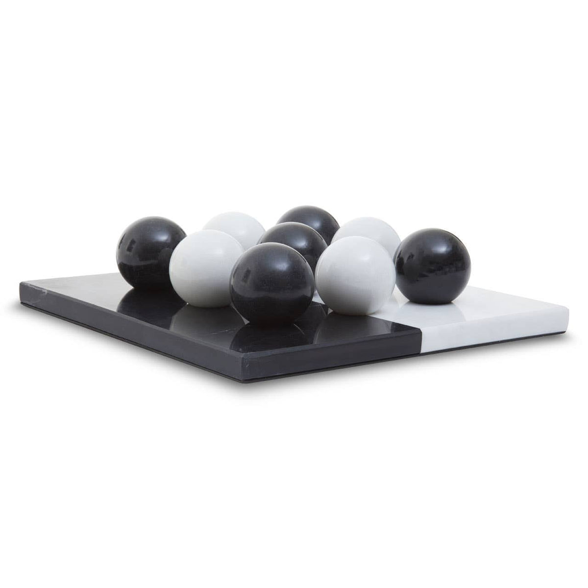 Flos Black And White Tic Tac Toe Marble Game.